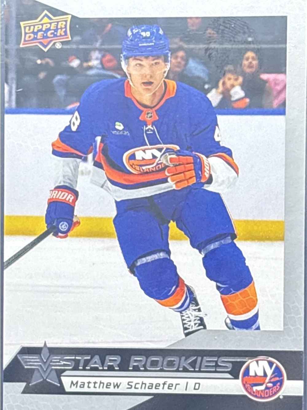 Upper Deck Matthew Schaefer NY Islanders Rookie Trading Card